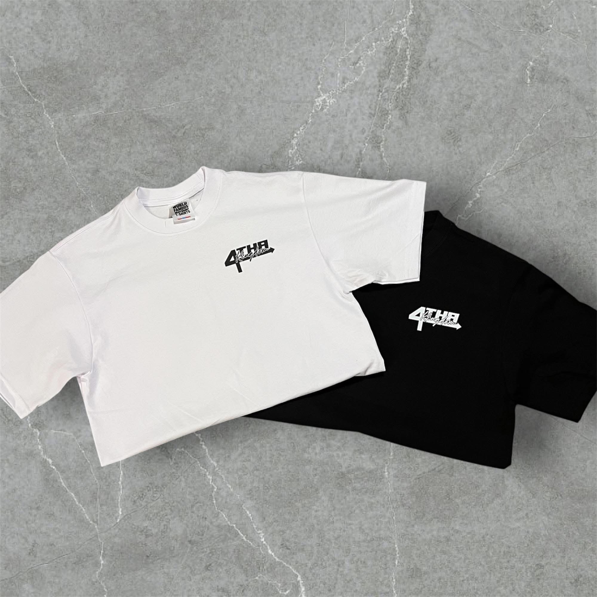Born Again tee front with the 4 Tha Kingdom chest logo